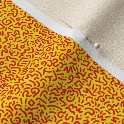 Doodle Red+Yellow Fabric