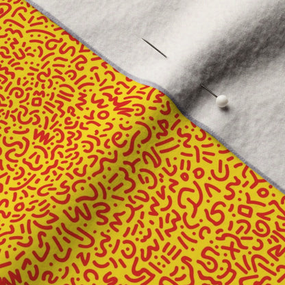 Doodle Red+Yellow Fabric