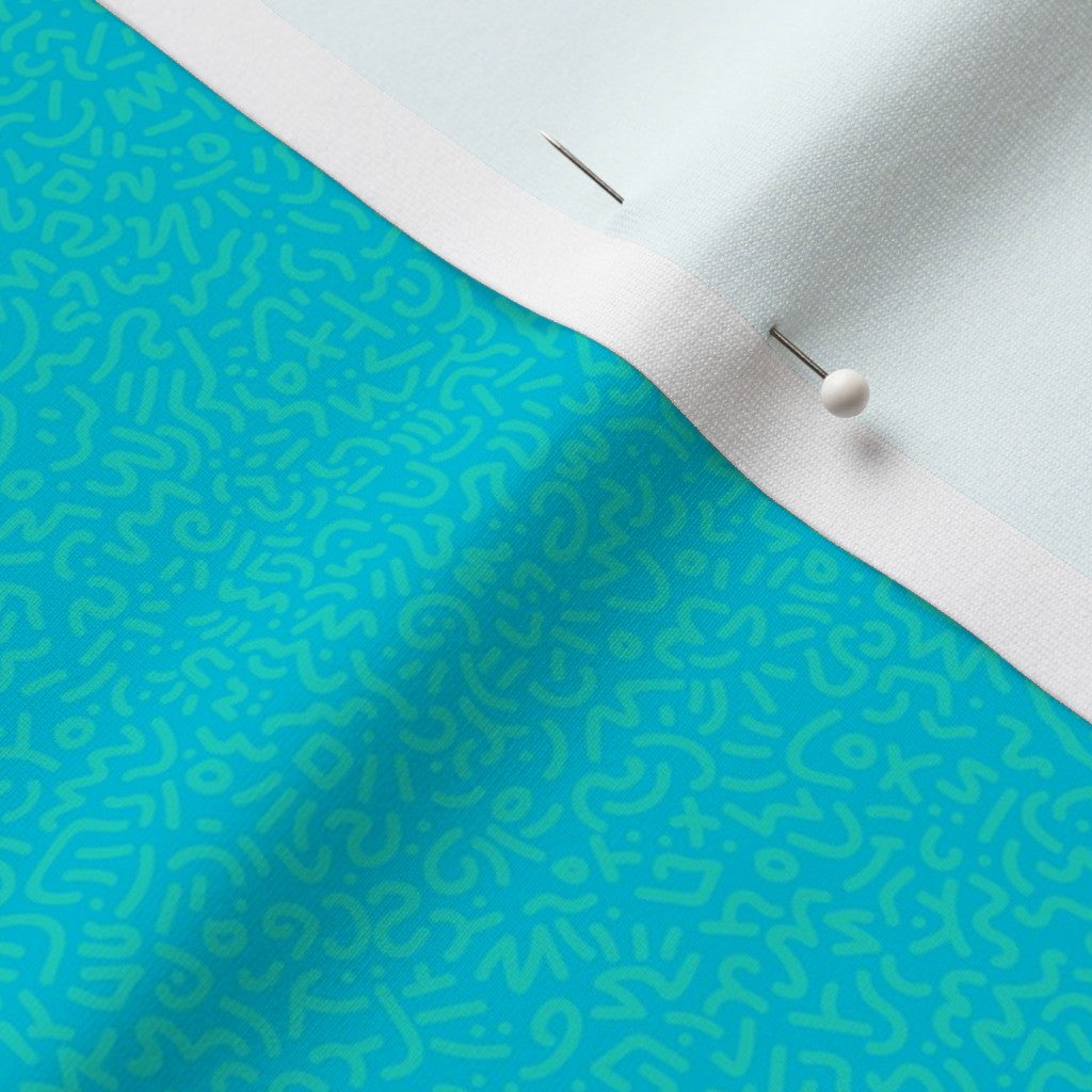 Doodle Teal+Aqua Fabric