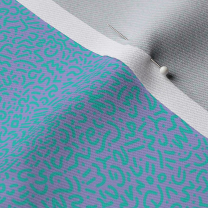 Doodle Teal+Lilac Fabric