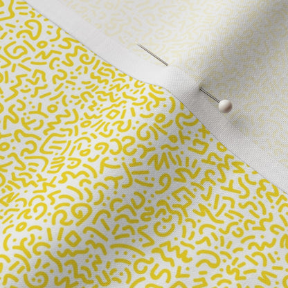 Doodle amarillo + tela blanca