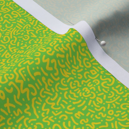 Doodle Yellow+Green Fabric