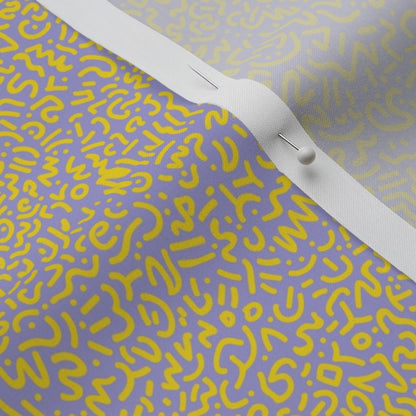 Doodle Yellow+Lilac Fabric