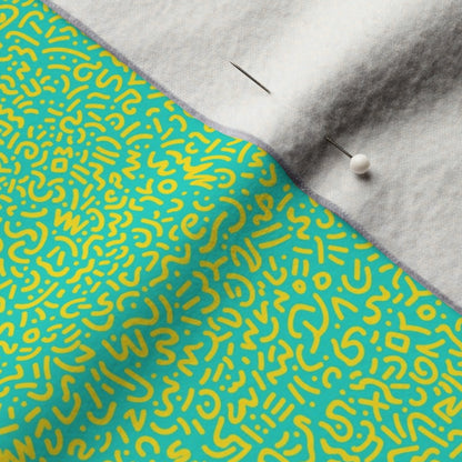 Doodle Yellow+Teal Fabric