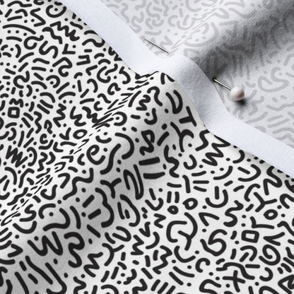 Doodle Black+White Fabric