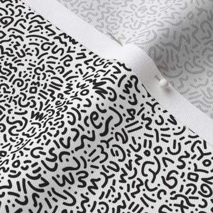 Doodle Black+White Fabric