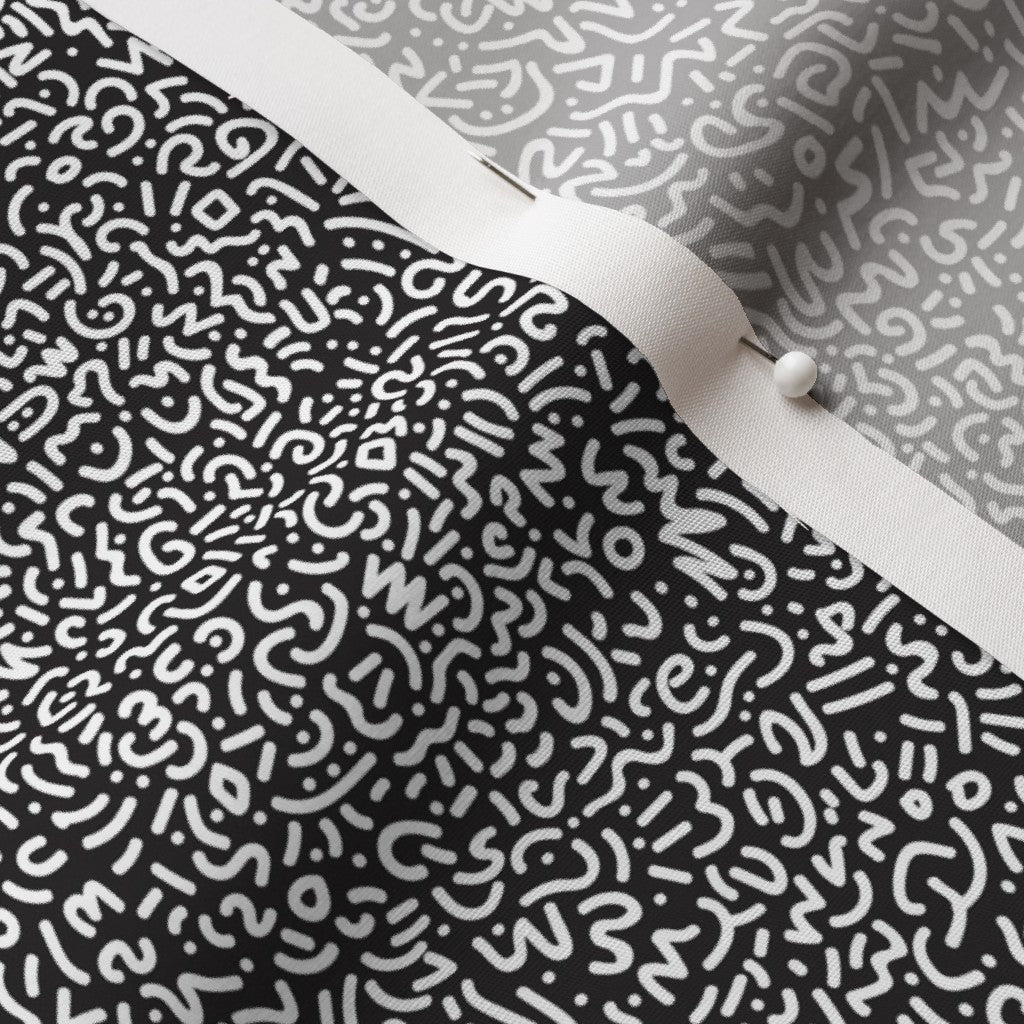 Doodle White+Black Fabric