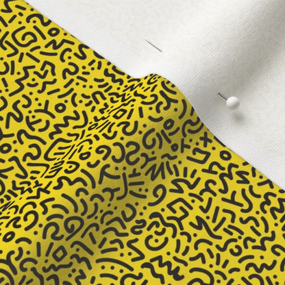 Doodle negro + tela amarilla