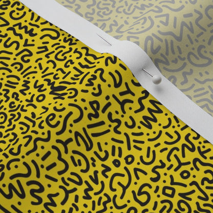 Doodle Black+Yellow Fabric