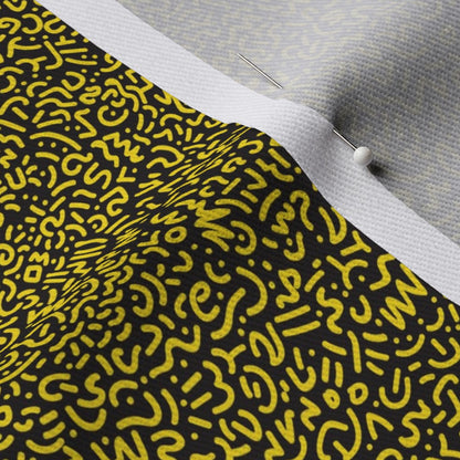 Doodle Yellow+Black Fabric
