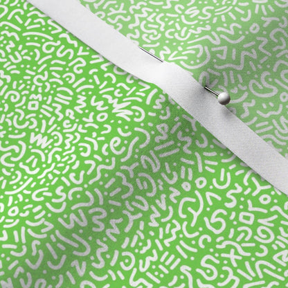 Tela Doodle Blanco+Verde