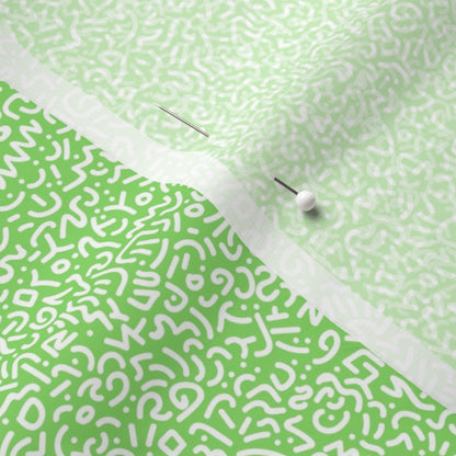 Tela Doodle Blanco+Verde