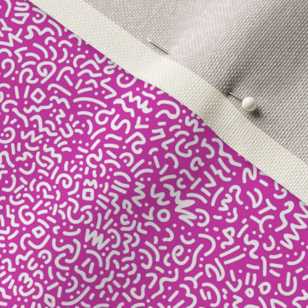 Doodle White+Magenta Fabric