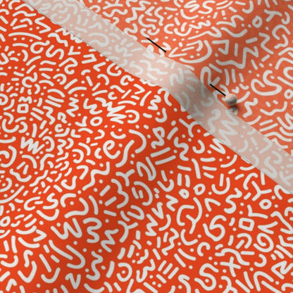 Doodle blanco + tela naranja
