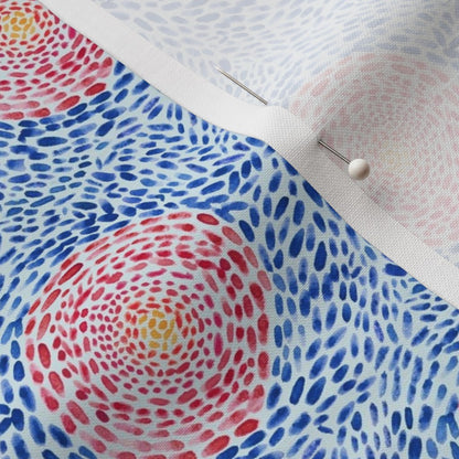 Alma Rose Red & Blue Printed Fabric