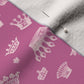 Royal Crowns Cotton Candy+Peony Fabric