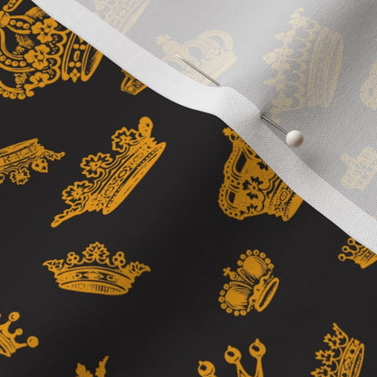Royal Crowns Marigold+Black Fabric