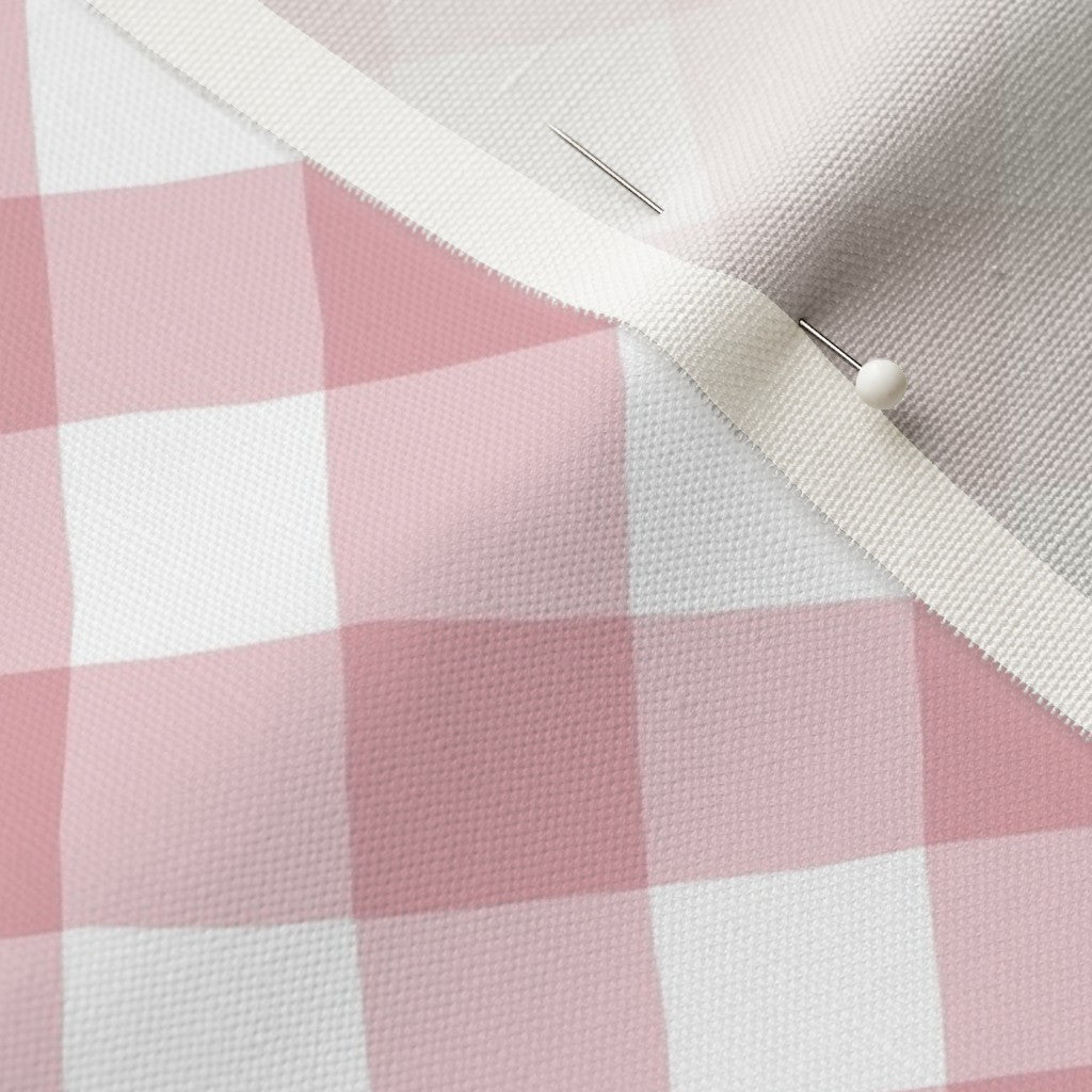 Gingham Style Cotton Candy Large Bias Printed Fabric