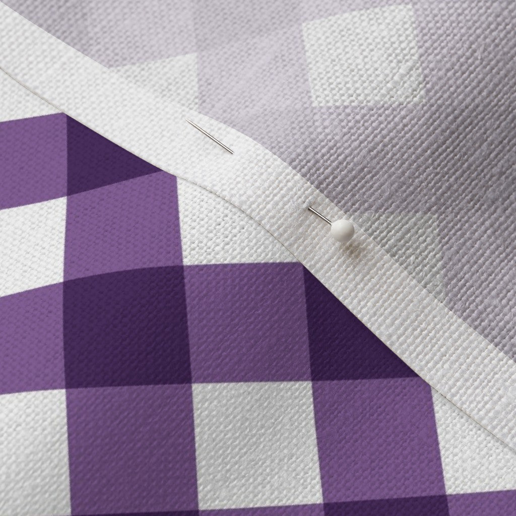 Gingham Style Orchid Large Bias Printed Fabric