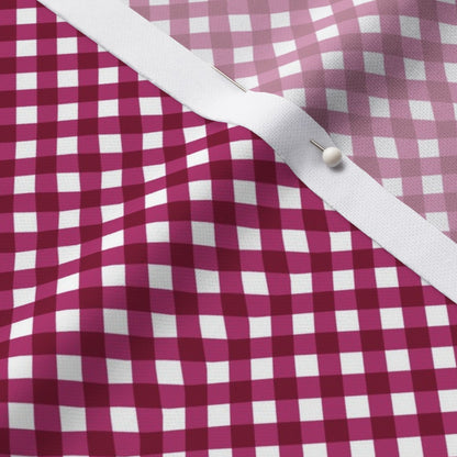 Gingham Style Bubble Gum Small Bias Fabric