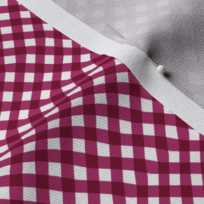 Gingham Style Bubble Gum Small Bias Fabric