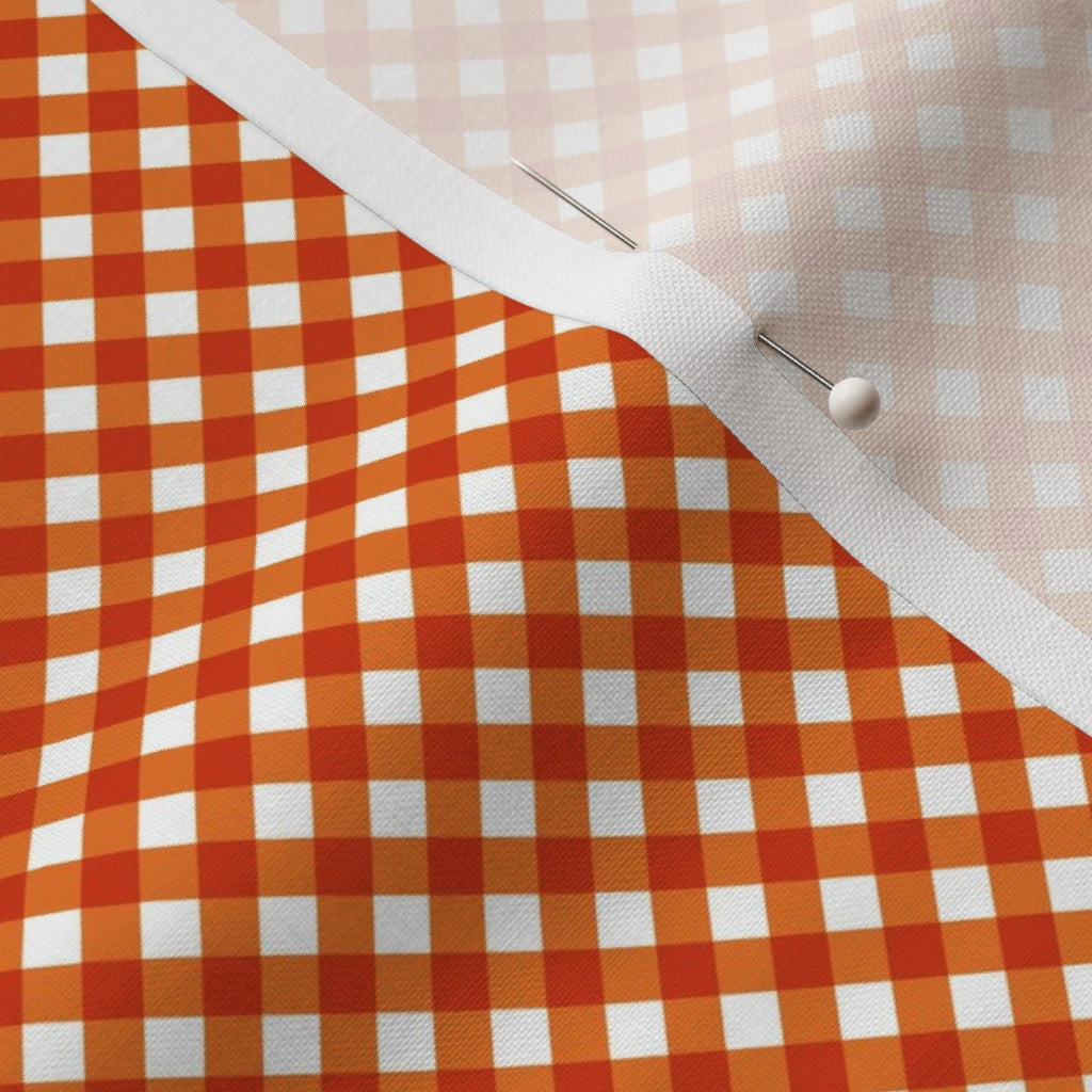 Gingham Style Carrot Small Bias Fabric