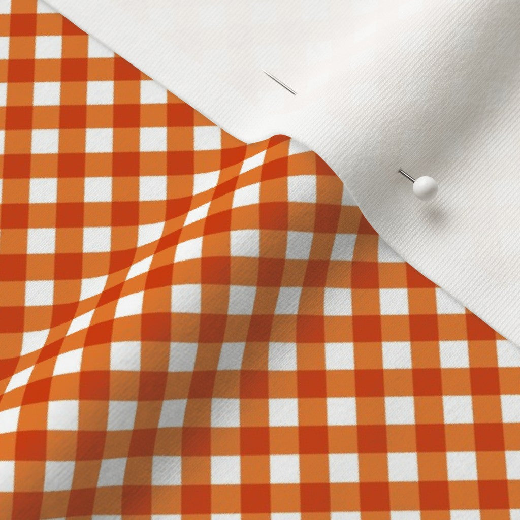 Gingham Style Carrot Small Bias Printed Fabric