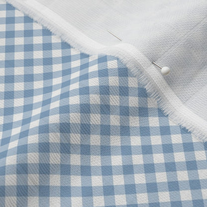 Gingham Style Fog Small Bias Printed Fabric