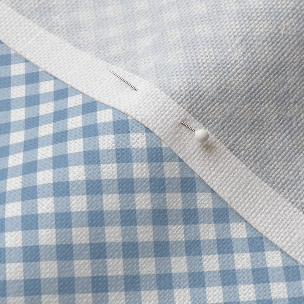 Gingham Style Fog Small Bias Printed Fabric