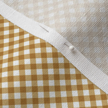 Gingham Style Honey Small Bias Printed Fabric