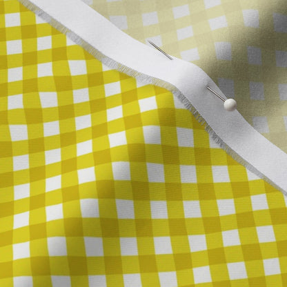Gingham Style Lemon Lime Small Bias Fabric