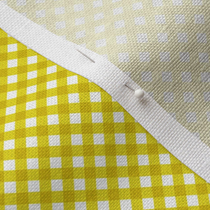 Gingham Style Lemon Lime Small Bias Fabric