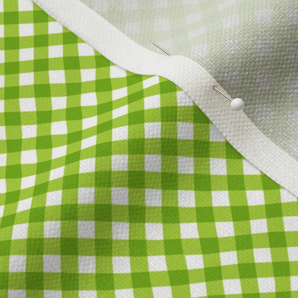 Gingham Style Lime Small Bias