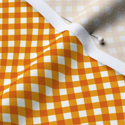 Gingham Style Marigold Small Bias Fabric
