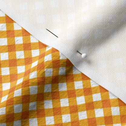 Gingham Style Marigold Small Bias Fabric