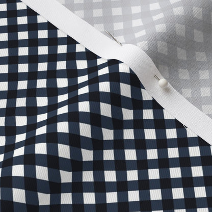 Gingham Style Navy Small Bias