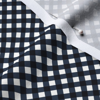 Gingham Style Navy Small Bias