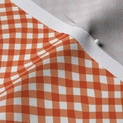 Gingham Style Peach Small Bias Fabric
