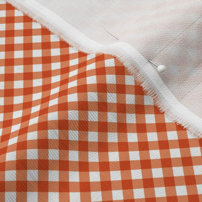 Gingham Style Peach Small Bias Fabric