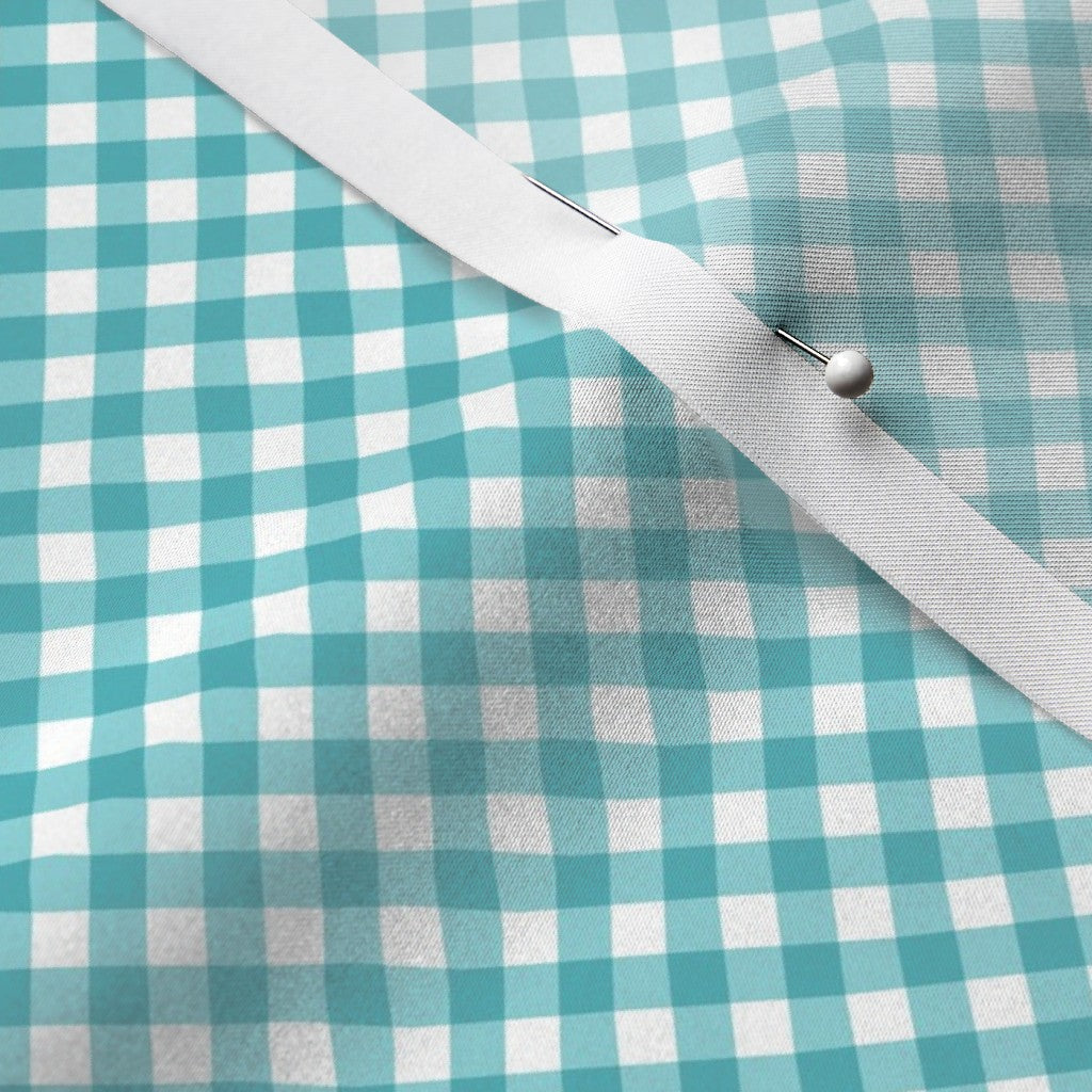 Gingham Style Pool Small Bias Printed Fabric