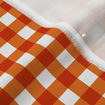 Gingham Style Carrot Large Straight Fabric