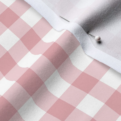 Gingham Style Cotton Candy Large Straight Printed Fabric