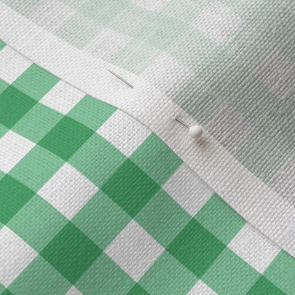 Gingham Style Jade Large Straight Printed Fabric