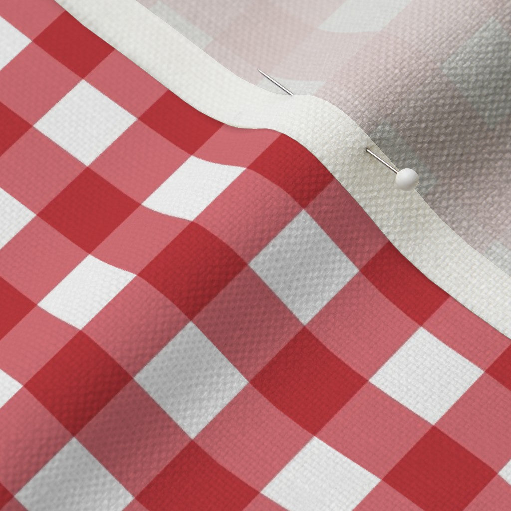 Gingham Style Watermelon Large Straight Printed Fabric