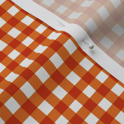 Gingham Style Carrot Small Straight Printed Fabric