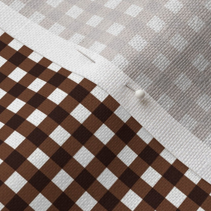 Gingham Style Cinnamon Small Straight Printed Fabric