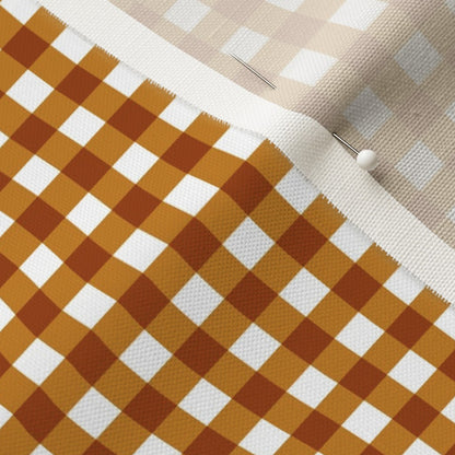 Gingham Style Desert Sun Small Straight Printed Fabric