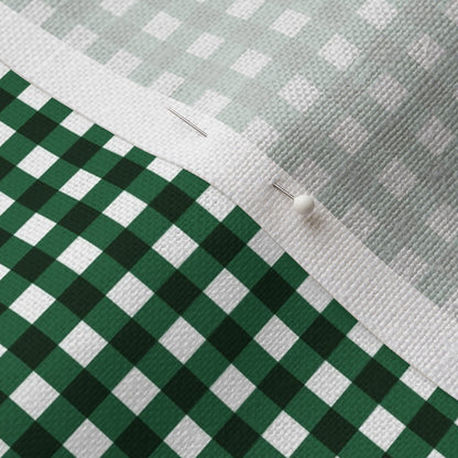 Gingham Style Emerald Small Straight Printed Fabric