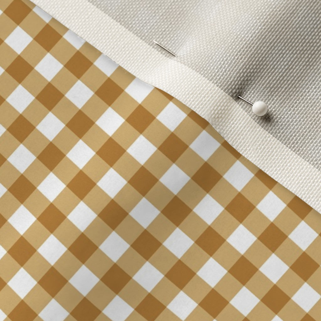 Gingham Style Honey Small Straight Printed Fabric