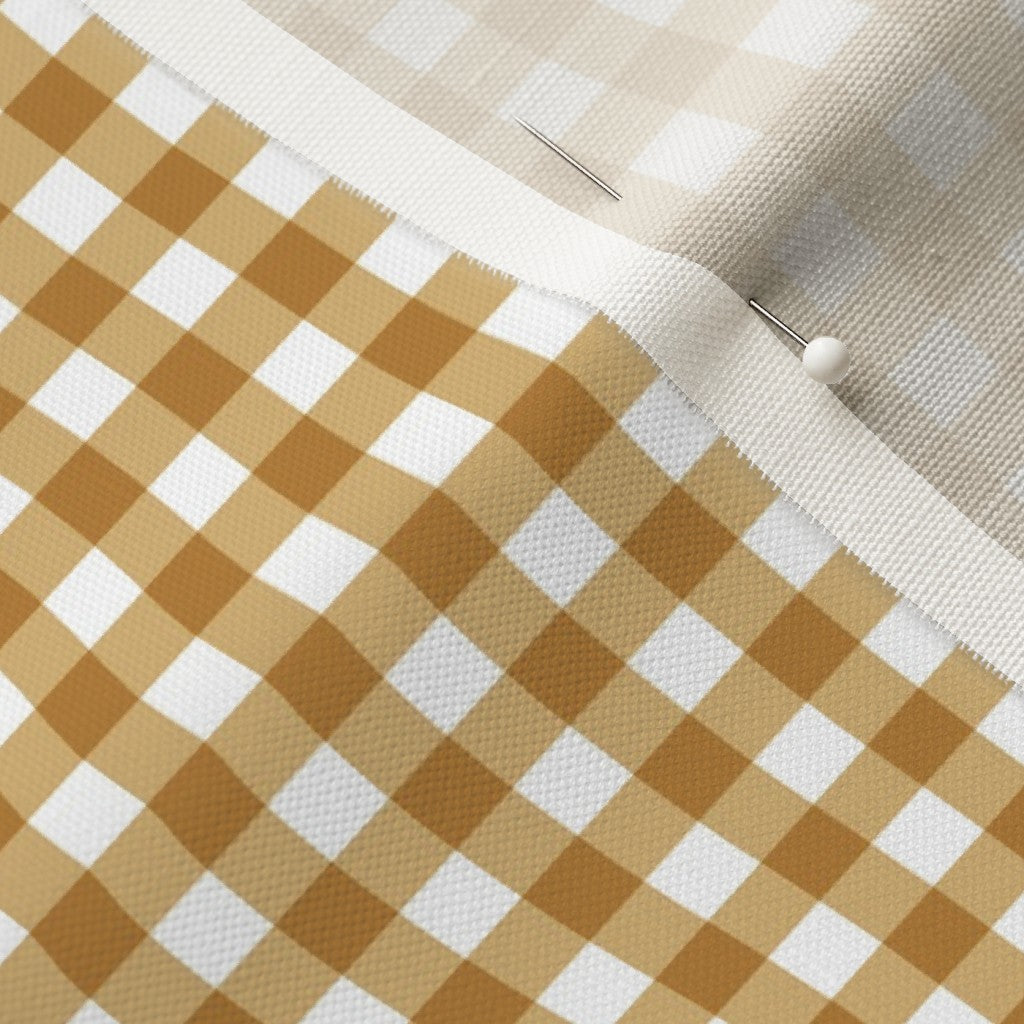 Gingham Style Honey Small Straight Printed Fabric